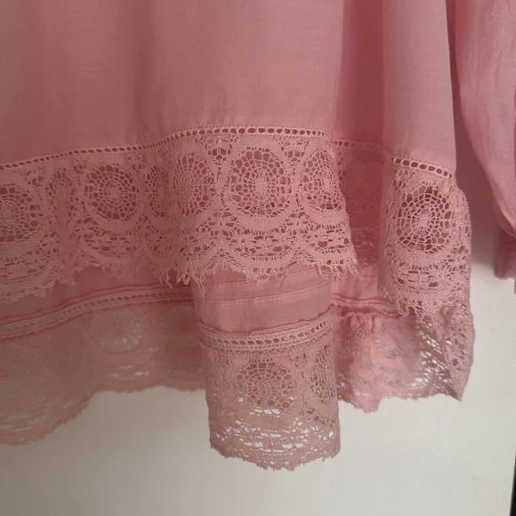 ZADIG & VOLTAIRE Theresa Soft Pink Lace Blouse - Picture 5 of 5